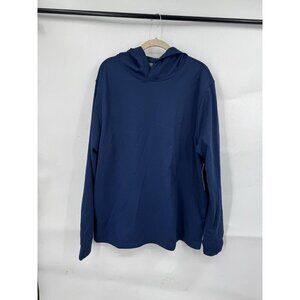 Geoffrey Beene Lightweight Hoodie Men‎ XL Blue Pullover Classic Minimalist NEW